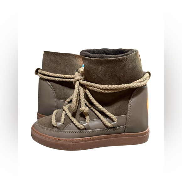 INUIKII Classic Platform Winter Boots Women Taupe Pantone Mocha Mousse Color - Picture 9 of 10